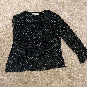 Button up black blouse